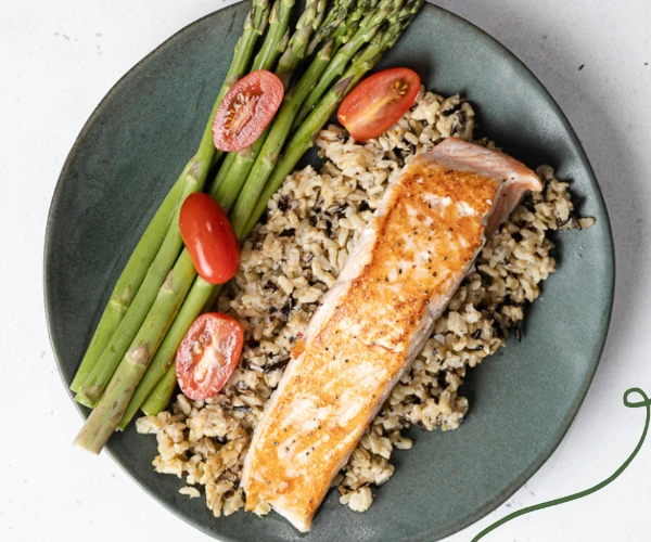 Nutrition Thyme salmon and asparagus
